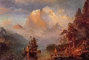 Albert Bierstadt Rocky Mountains oil painting artist